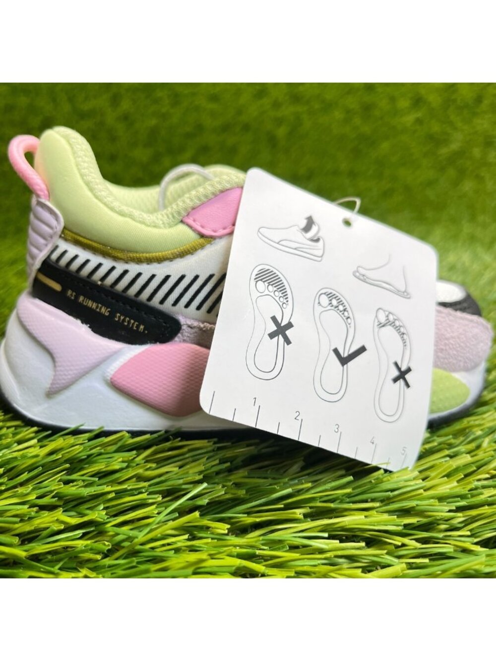 Puma RS-X Bouquet Toddler Size 5C Pink White Black Athletic Shoes Sneakers